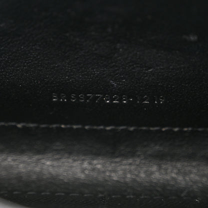 Saint Laurent Grain De Poudre Matelasse Chevron Monogram Chain Wallet Black 8 of 11