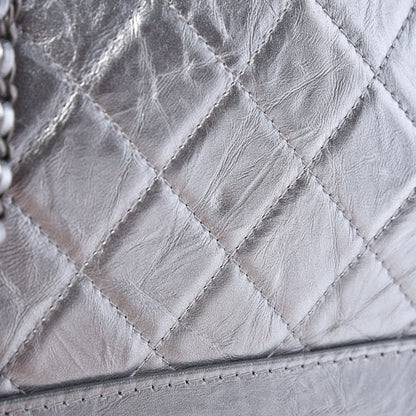 Chanel Metallic Lambskin Calfskin Quilted Medium Gabrielle Hobo Silver 10 of 10