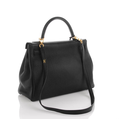 Hermes Togo Kelly Retourne 32 Black 3 of 22