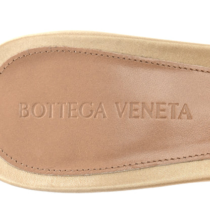 Bottega Veneta Satin Crystal Embellished Stretch Mule Sandals 37 Cane Sugar 7 of 9