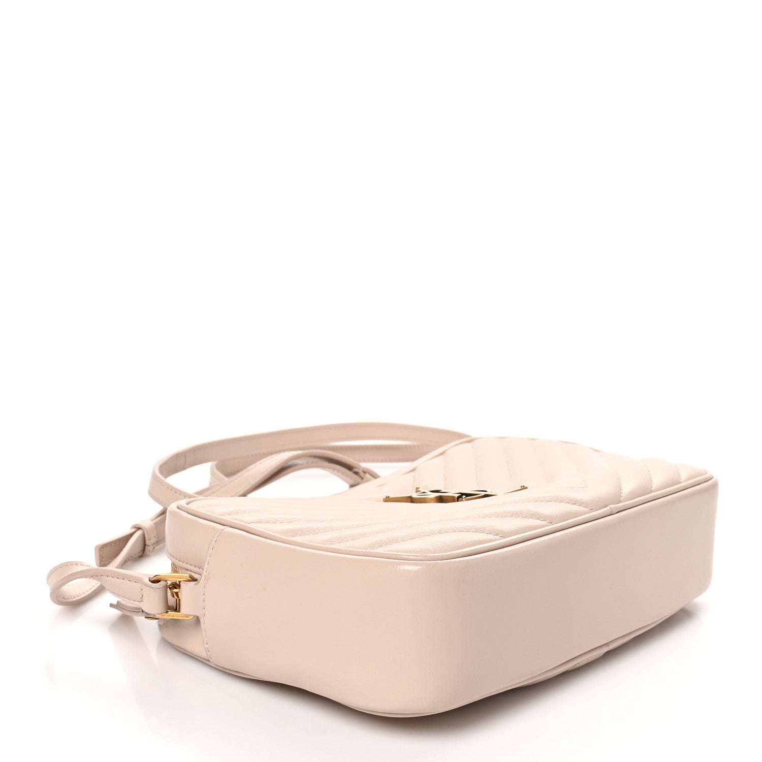 Saint Laurent Calfskin Matelasse Monogram Lou Camera Bag Washed Light Pink 4 of 13