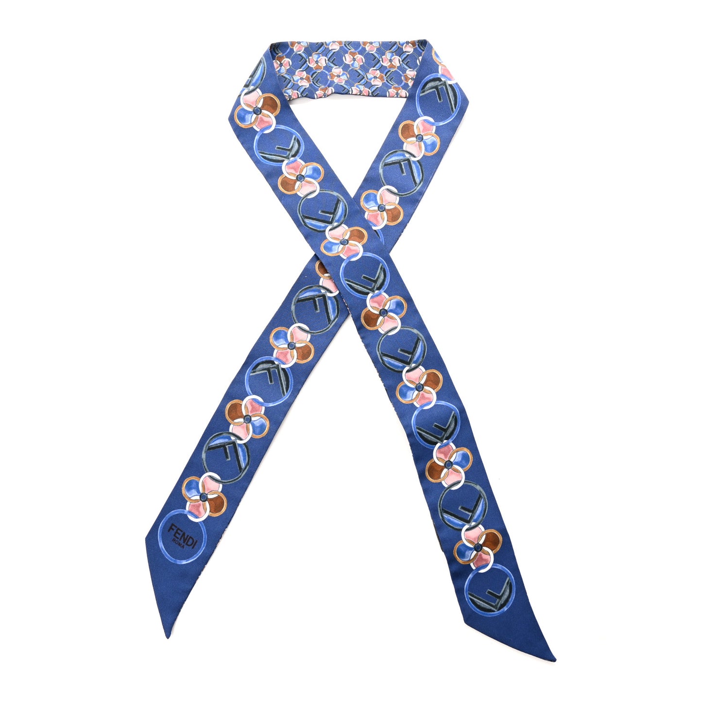 Silk Bandeau Blue Multicolor