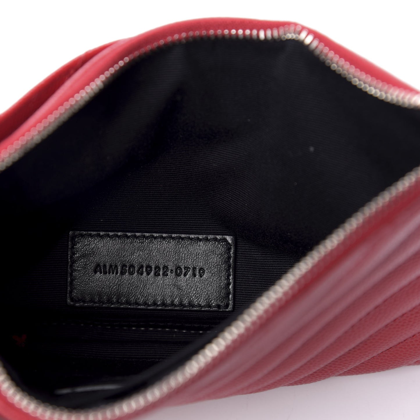 Grain De Poudre Chevron Monogram Bill Pouch Rouge Eros