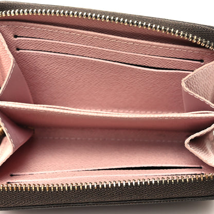 Louis Vuitton Damier Ebene Zippy Coin Purse Rose Ballerine 5 of 10