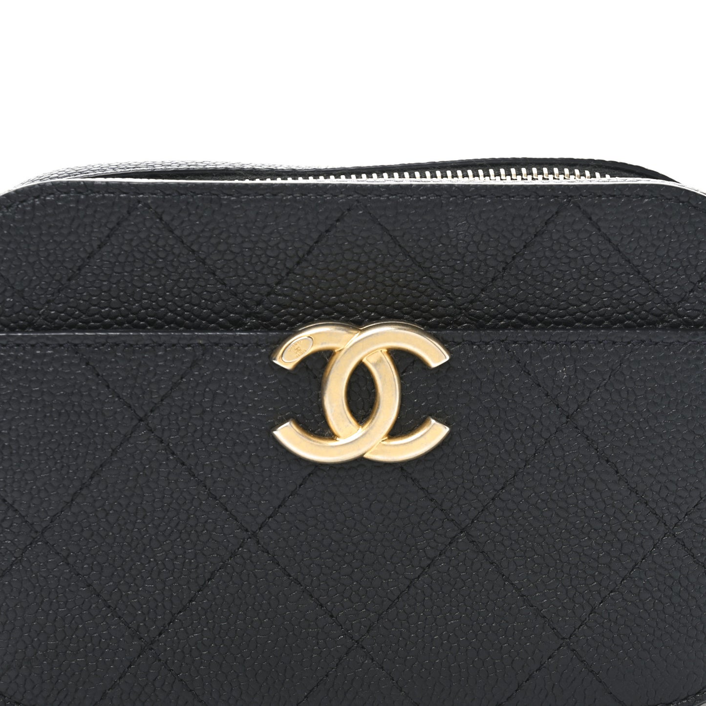 Caviar Quilted Waist Bag Black