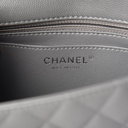 Chanel Caviar Quilted Mini Rectangular Flap Grey 6 of 10