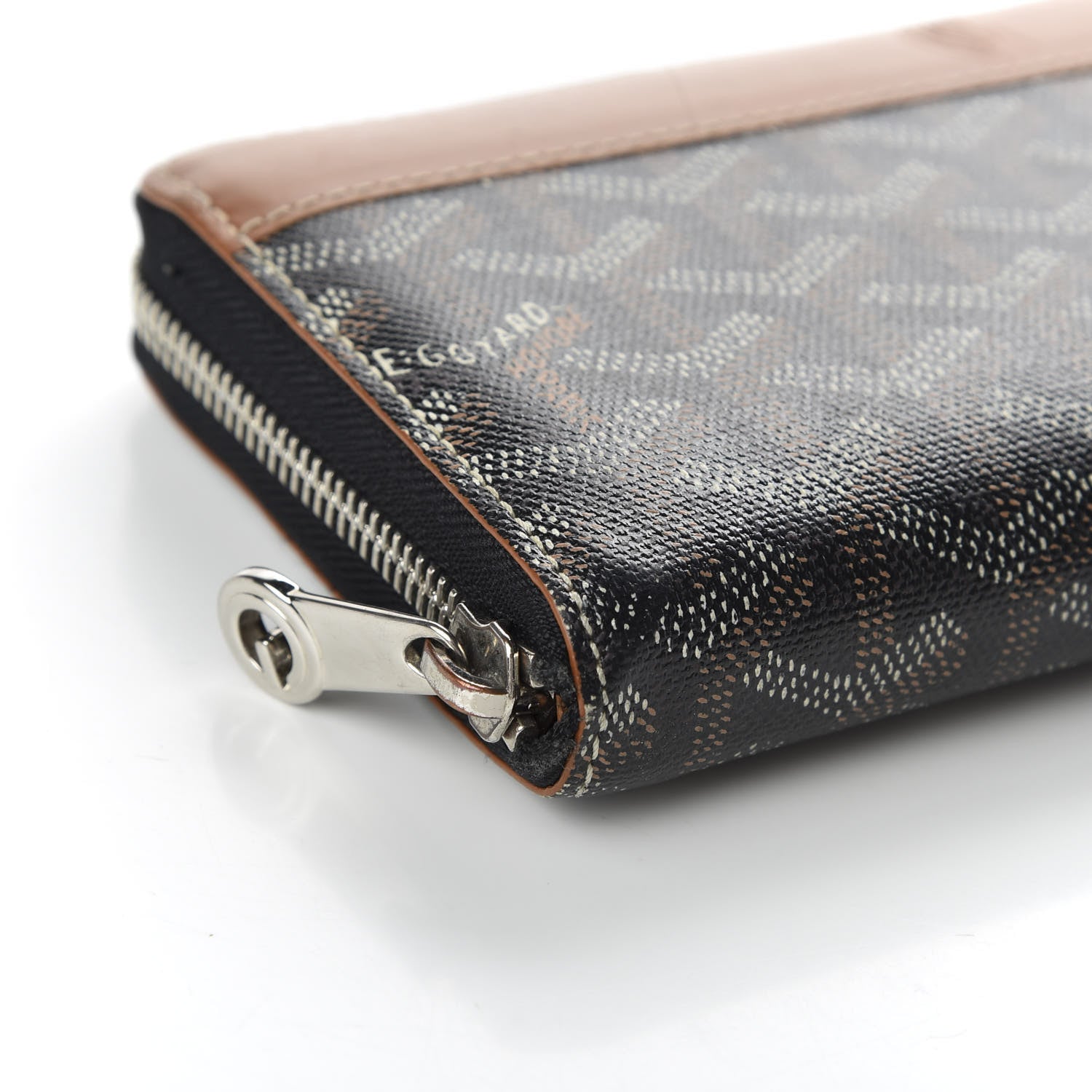 Goyard Goyardine Matignon Zip Around GM Wallet Black Gold 7 of 8