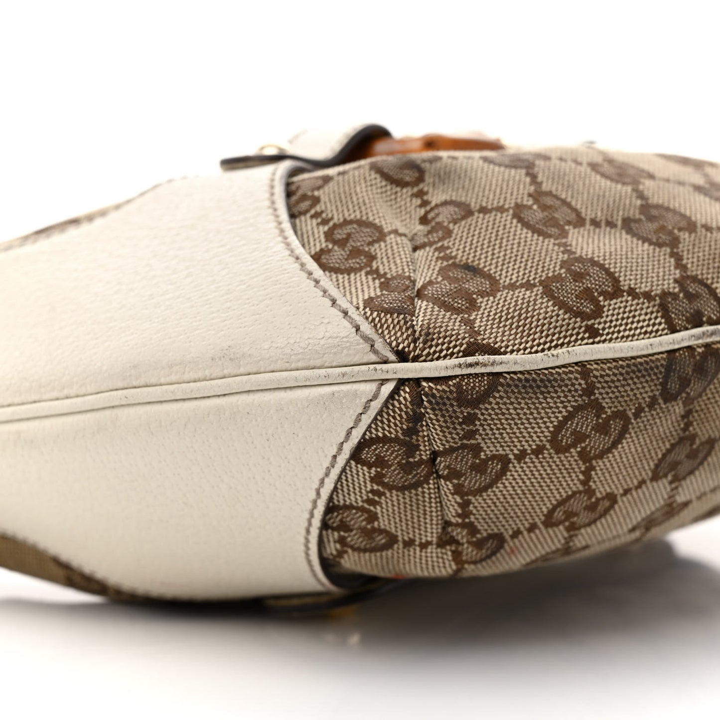 Monogram Bamboo Horsebit Hobo Off White