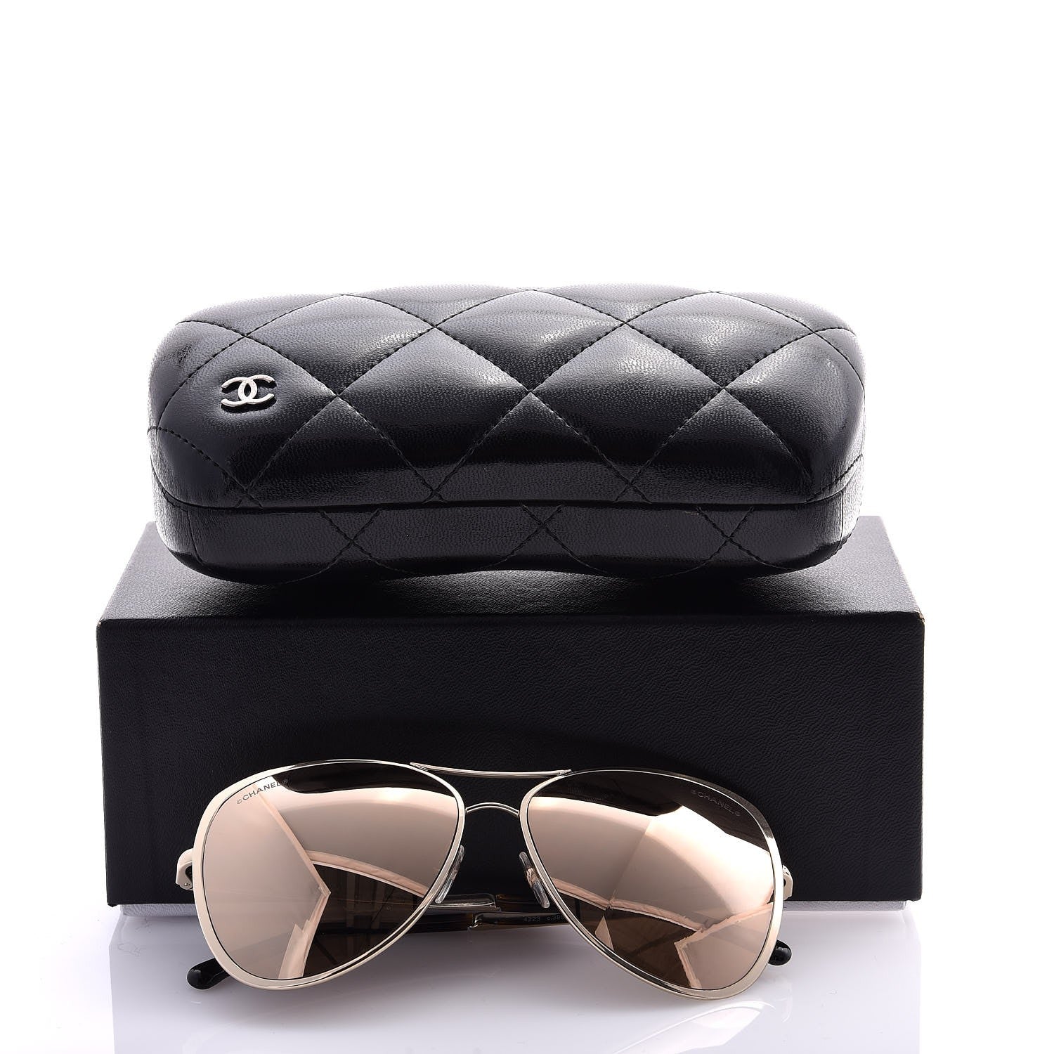 Chanel Metal Mirrored Pilot Summer Sunglasses 4223 Gold 9 of 9