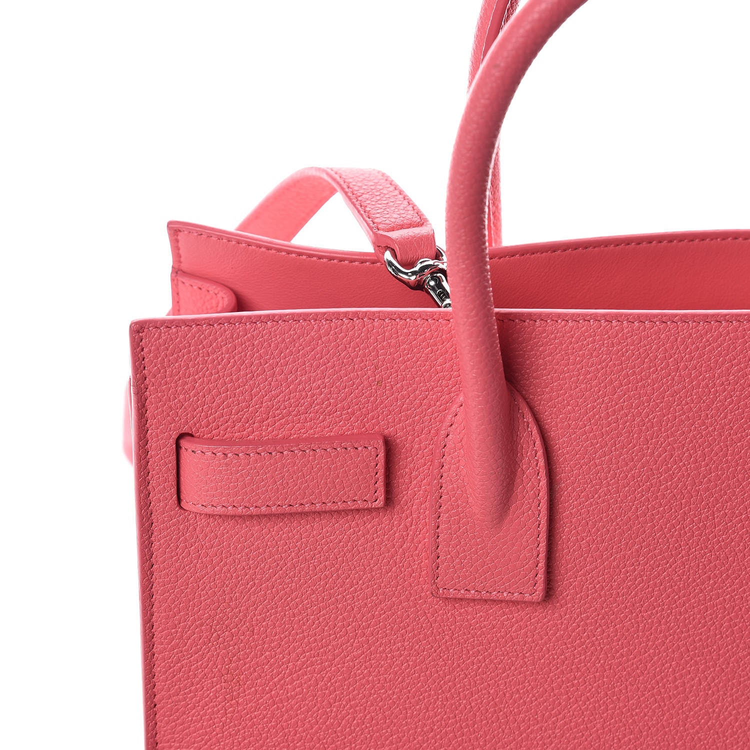 Saint Laurent Grained Calfskin Baby Sac De Jour Rose Clair 15 of 16