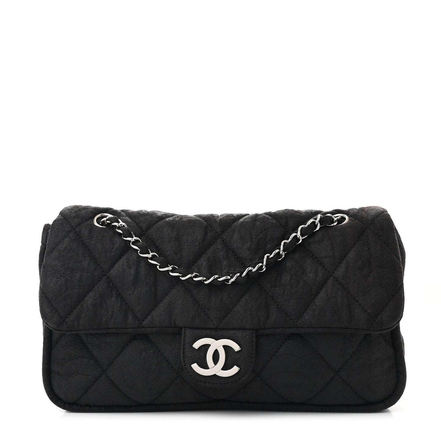 Coated Canvas Quilted Le Marais Flap Black