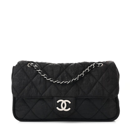 Chanel Coated Canvas Quilted Le Marais Flap Black 1 of 11