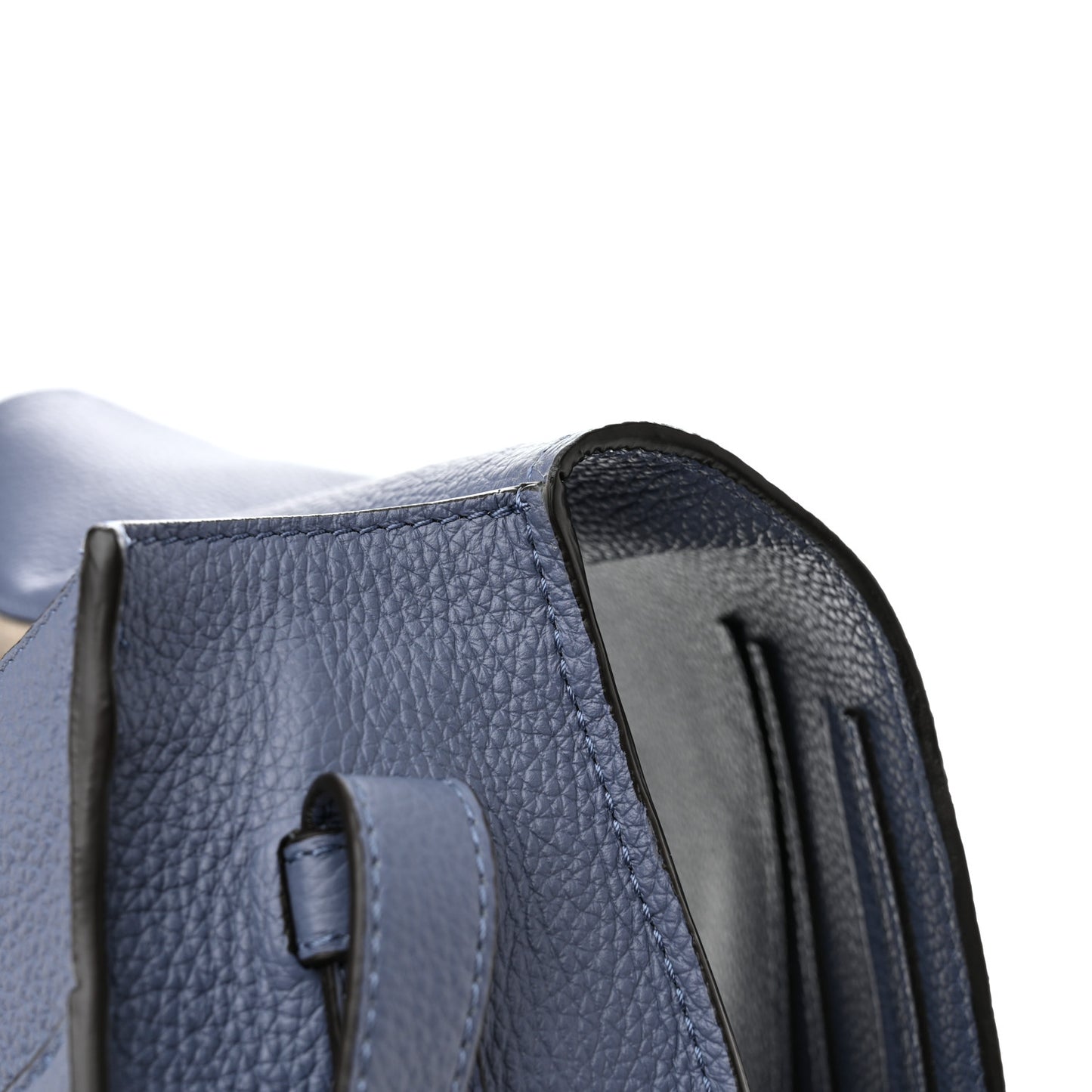 Calfskin Medium Marcie Round Crossbody Bag Street Blue