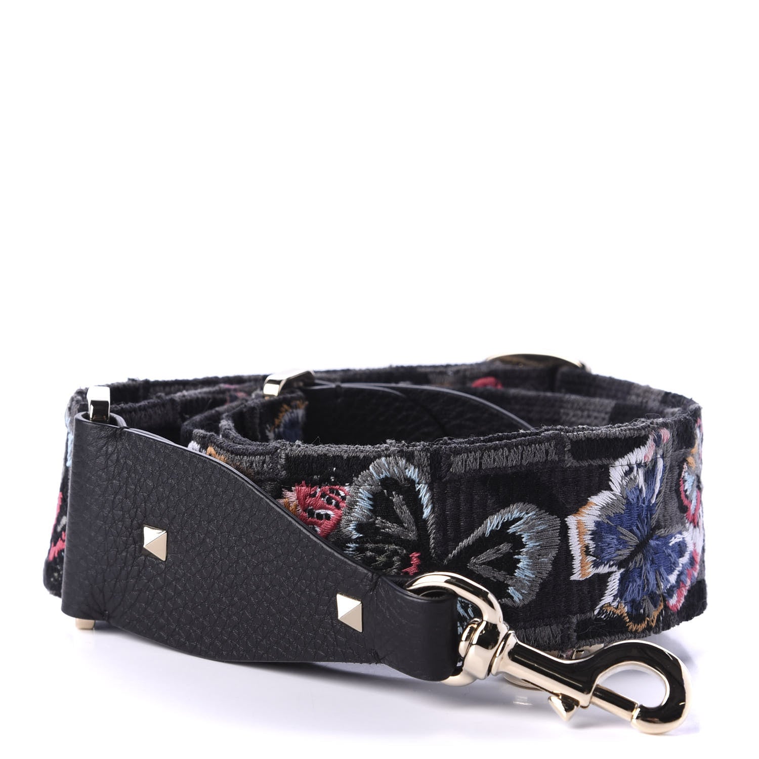 Valentino Garavani Canvas Camubutterfly Rockstud Guitar Strap Multicolor 1 of 3