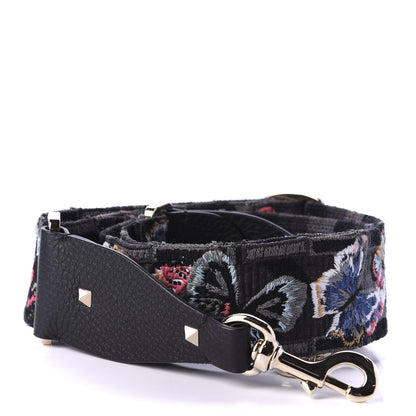 Valentino Garavani Canvas Camubutterfly Rockstud Guitar Strap Multicolor 1 of 3