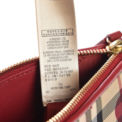 Burberry Horseferry Check Heart Print Crossbody Clutch Bag Parade Red 6 of 8