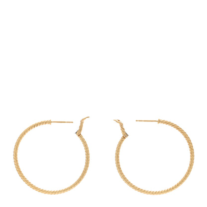 David Yurman 18K Yellow Gold Medium Cable Classics Hoop Earrings 3 of 4