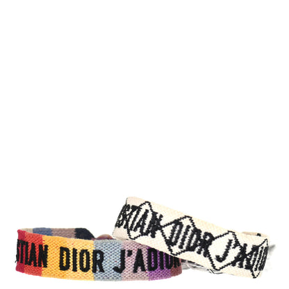 Christian Dior Woven Cotton J'Adior Friendship Bracelet Set 1 of 3