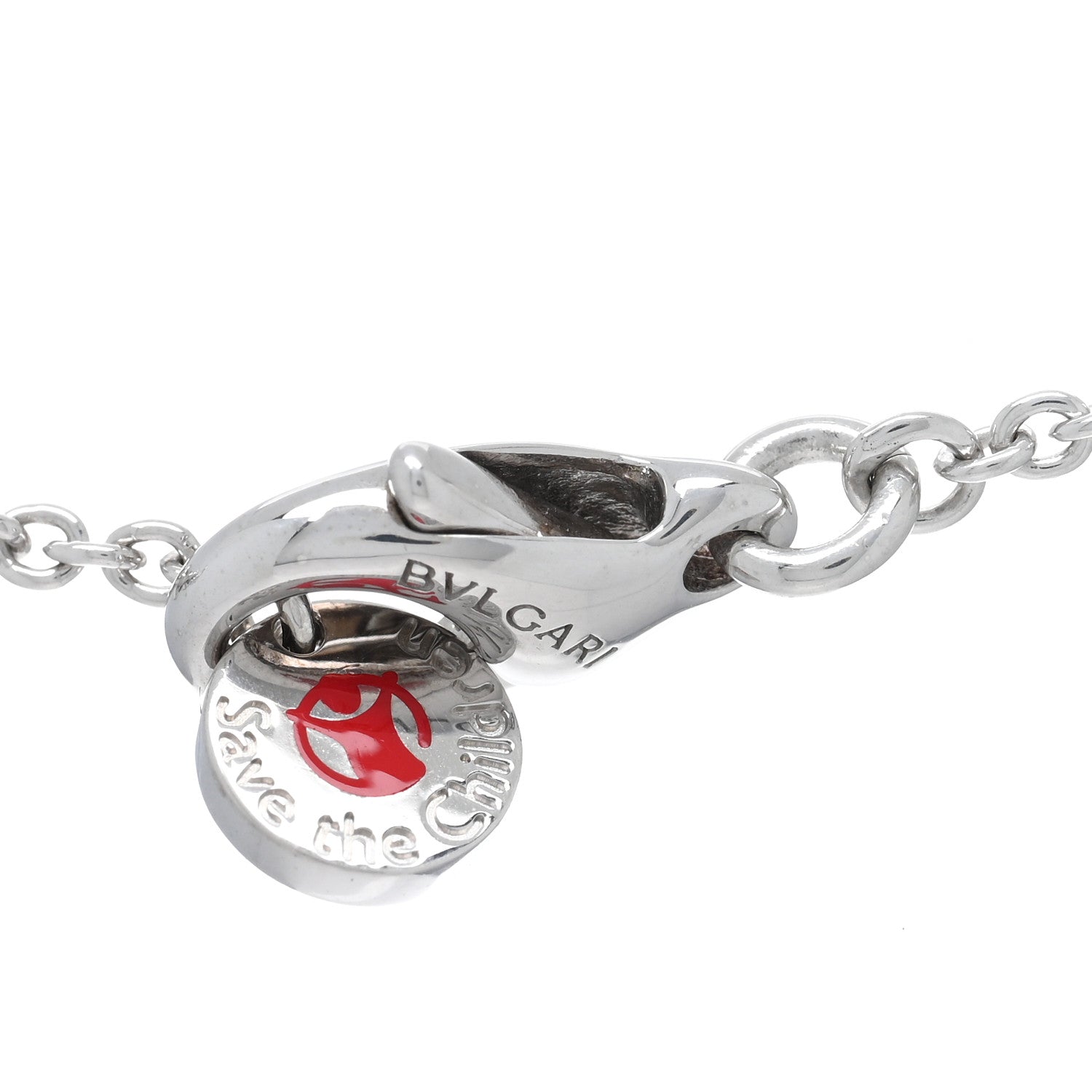 Bulgari Sterling Silver Black Onyx Ruby Save The Children Anniversary Pendant Necklace 4 of 5