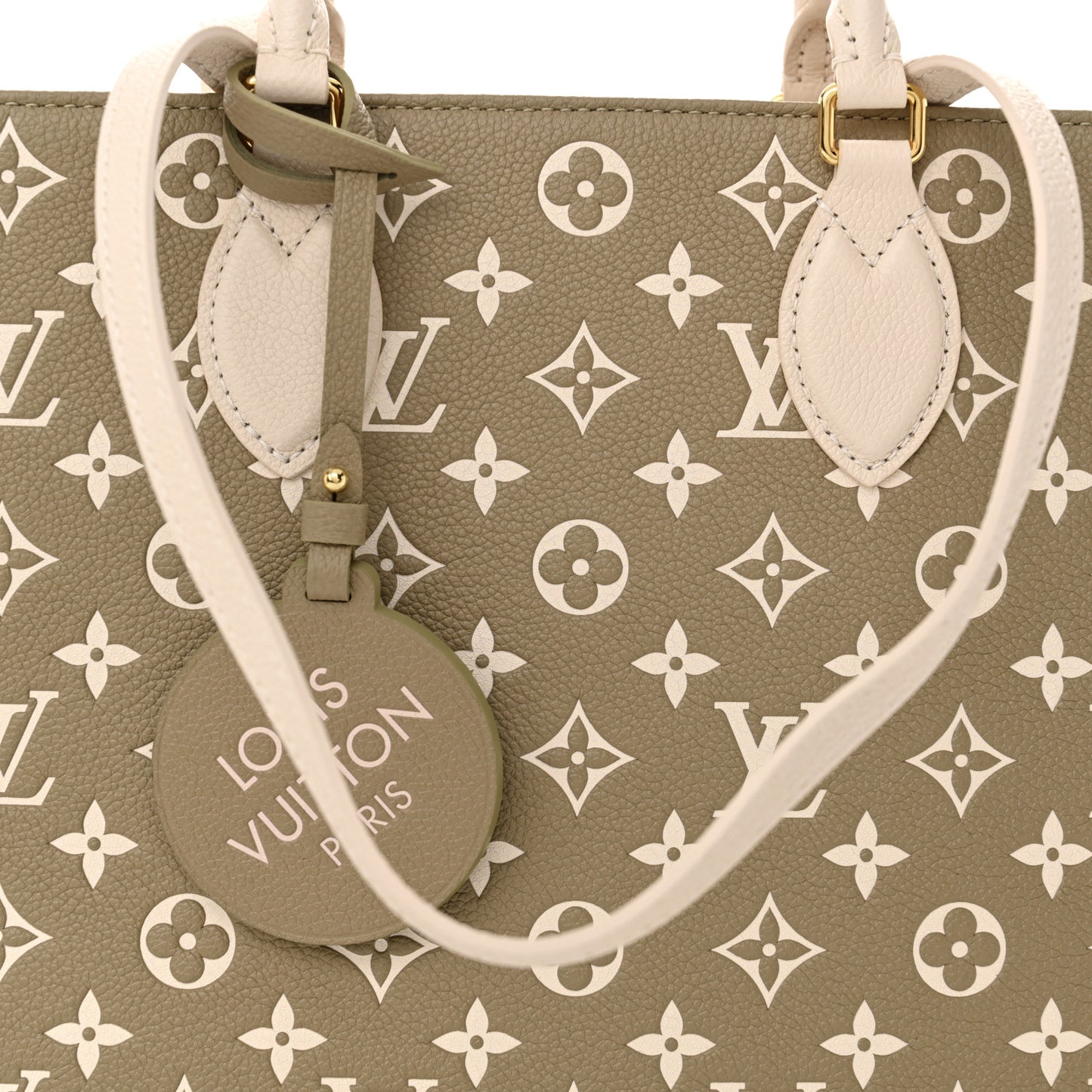 Empreinte Monogram Spring In The City Onthego MM Kaki Beige Cream