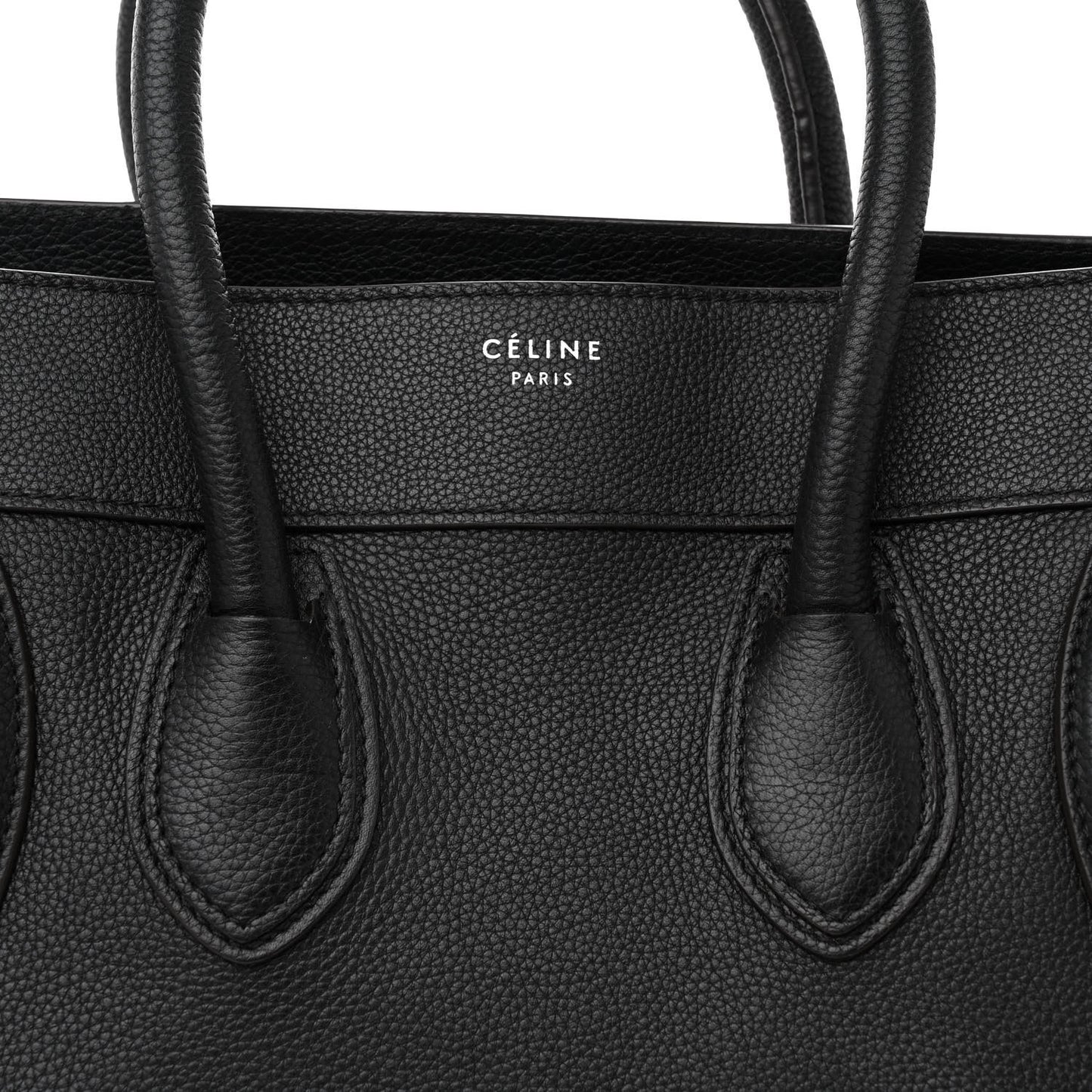 Drummed Calfskin Mini Luggage Black