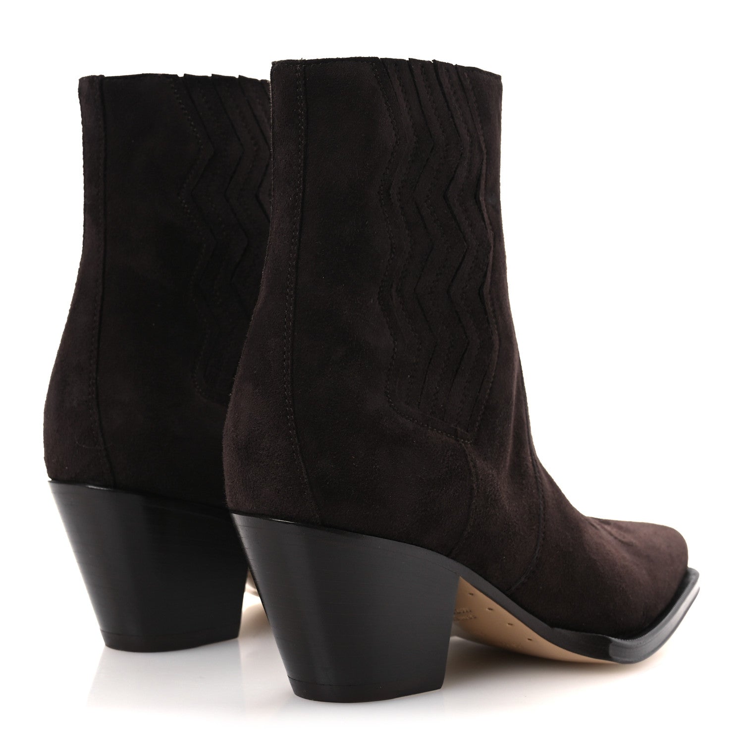 Hermes Suede Womens Vegas Ankle Boot 38.5 Marron Ebene 5 of 11