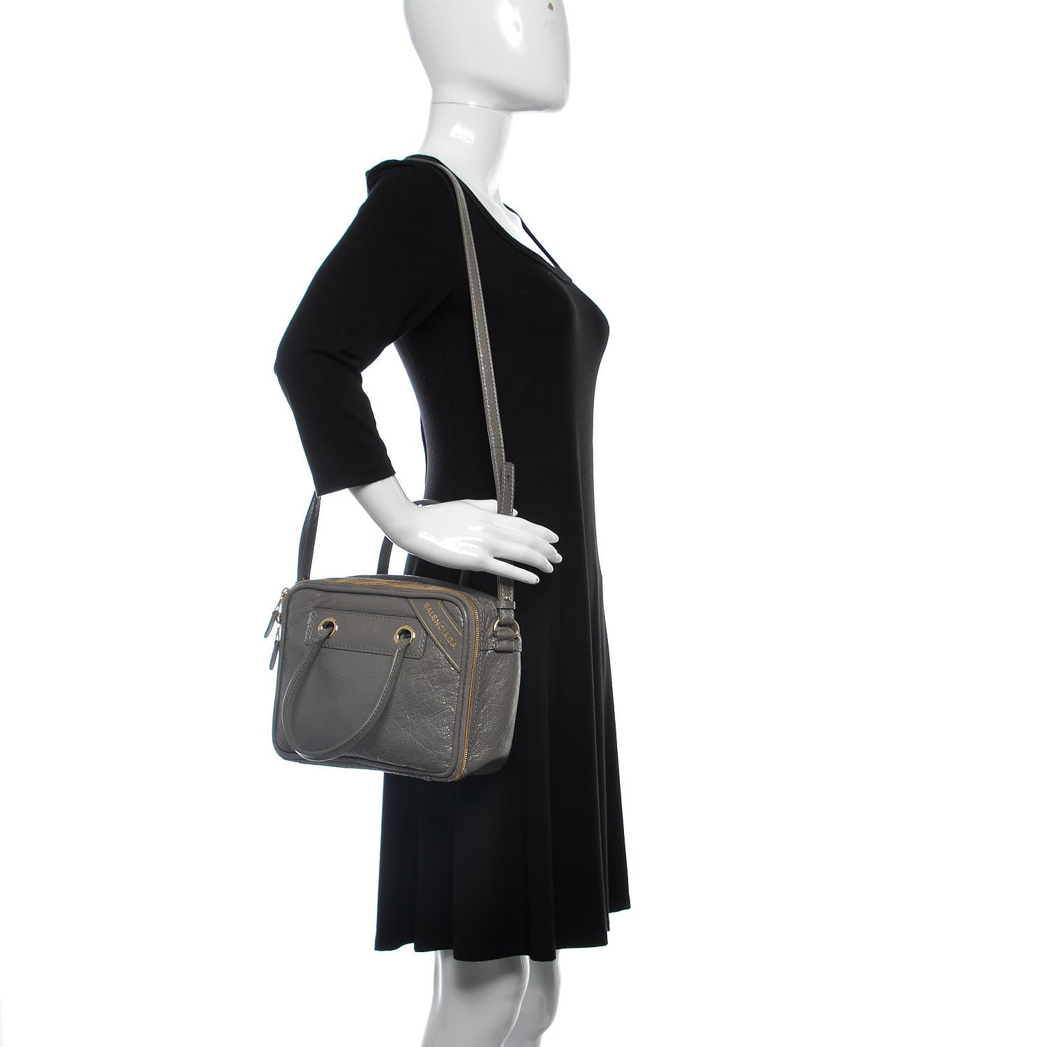 Balenciaga Agneau S Blanket Square Tote Gris Fumee 2 of 7