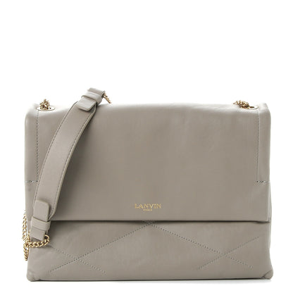 Lanvin Lambskin Quilted Medium Sugar Flap Shoulder Bag Grey 1 of 7