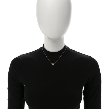 Hermes Lacquered Rose Gold Mini Pop H Pendant Necklace Marron Glace 2 of 7