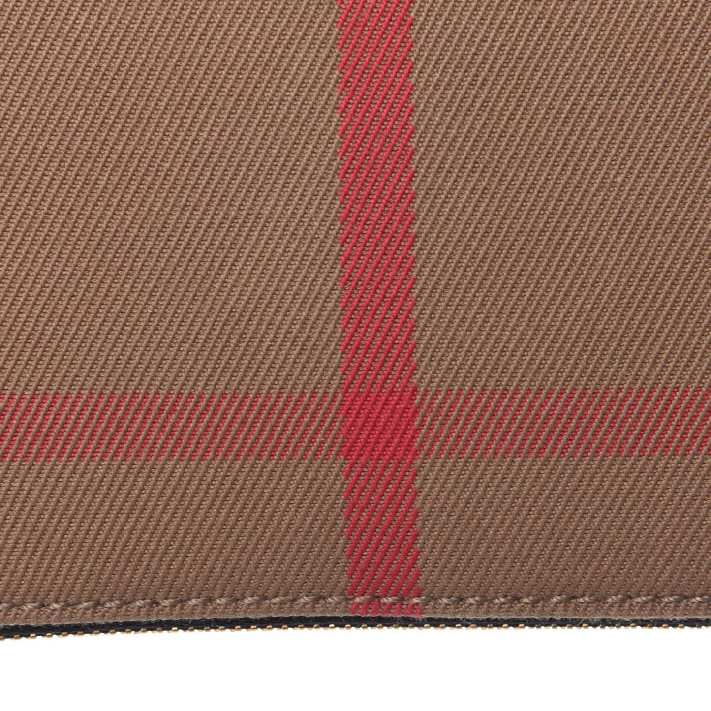 Calfskin House Check Elmore Zip Around Wallet Black