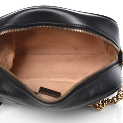 Gucci Calfskin Matelasse Small GG Marmont Chain Shoulder Bag Black 5 of 19