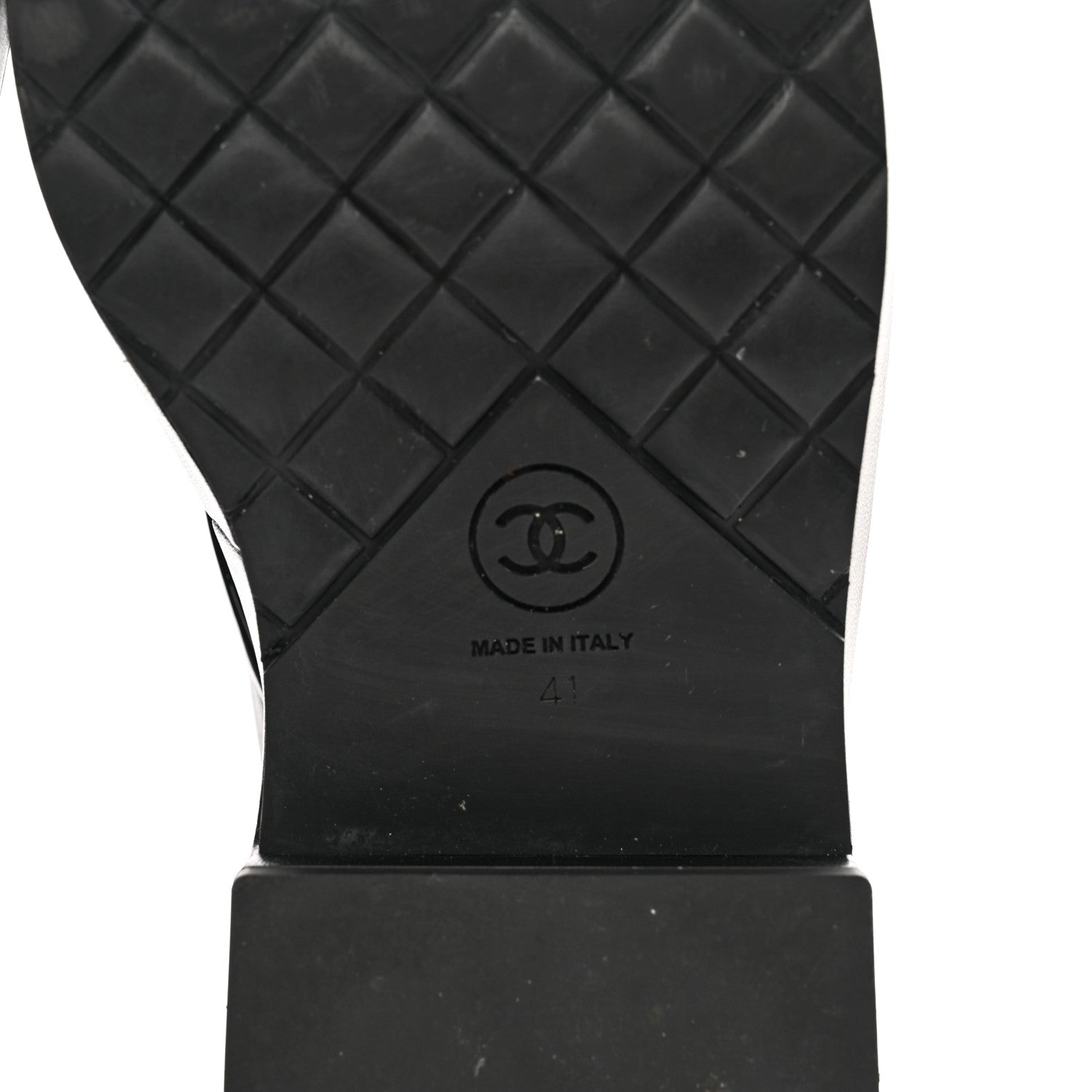 Chanel Shiny Calfskin Pearl Lace Up Combat Short Boots 41 Black 6 of 8