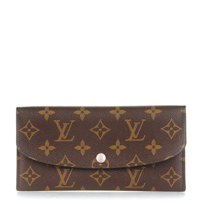 Louis Vuitton Monogram Emilie Wallet Rose Nacre 1 of 8