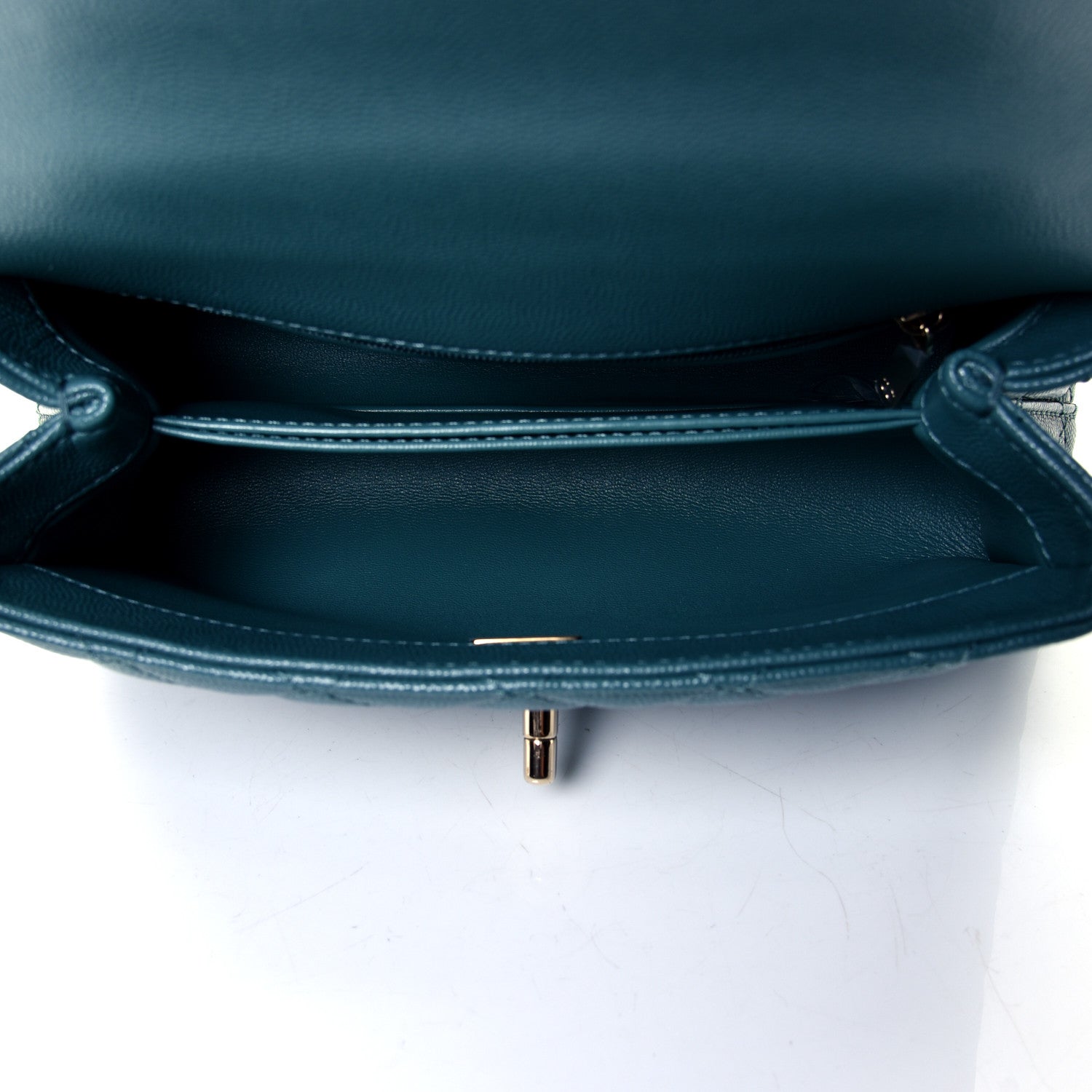 Chanel Caviar Quilted Mini Coco Handle Flap Green 4 of 4