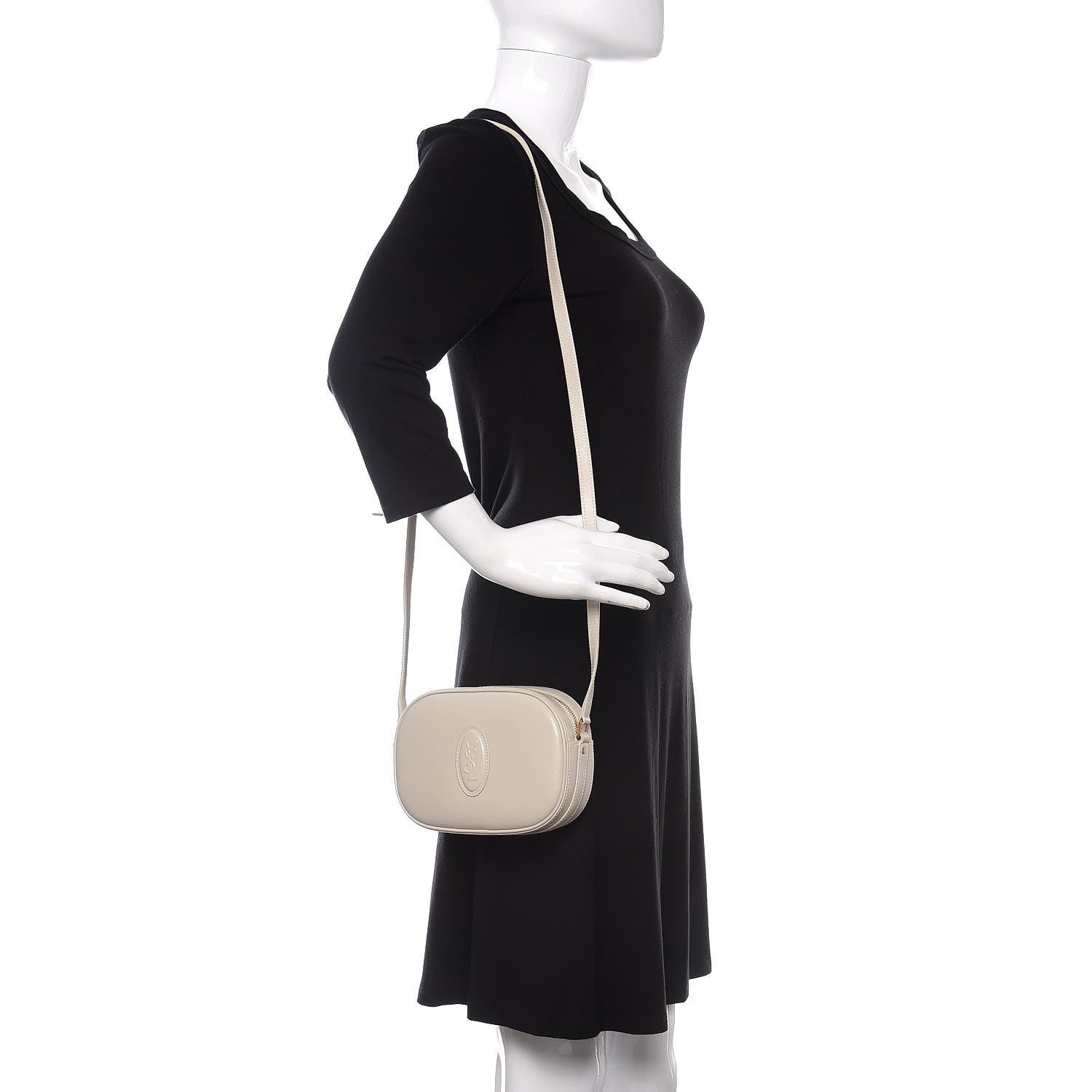 Saint Laurent Calfskin Le 61 Camera Bag White 2 of 9