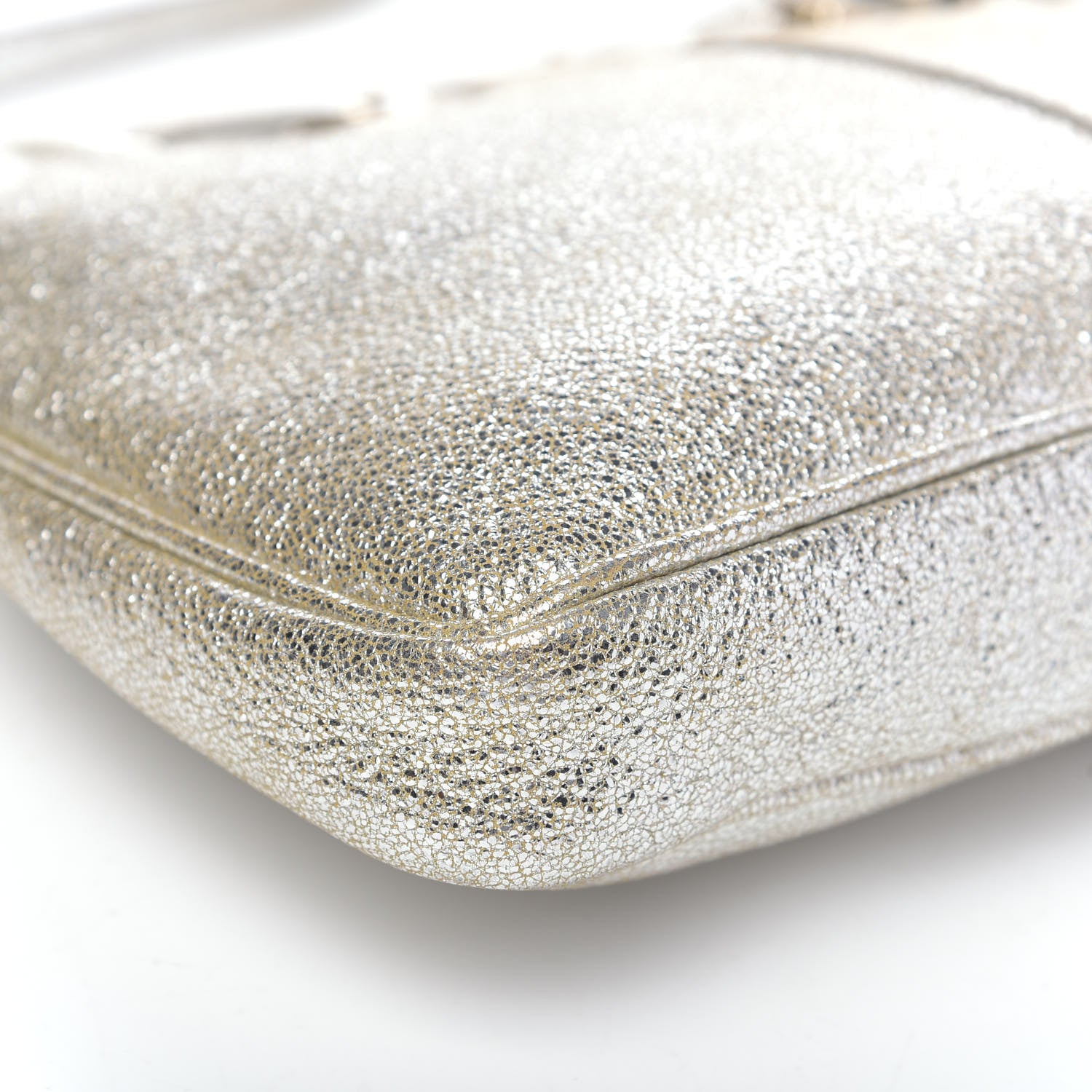 Jimmy Choo Metallic Calfskin Rhea Shoulder Bag Silver 7 of 8
