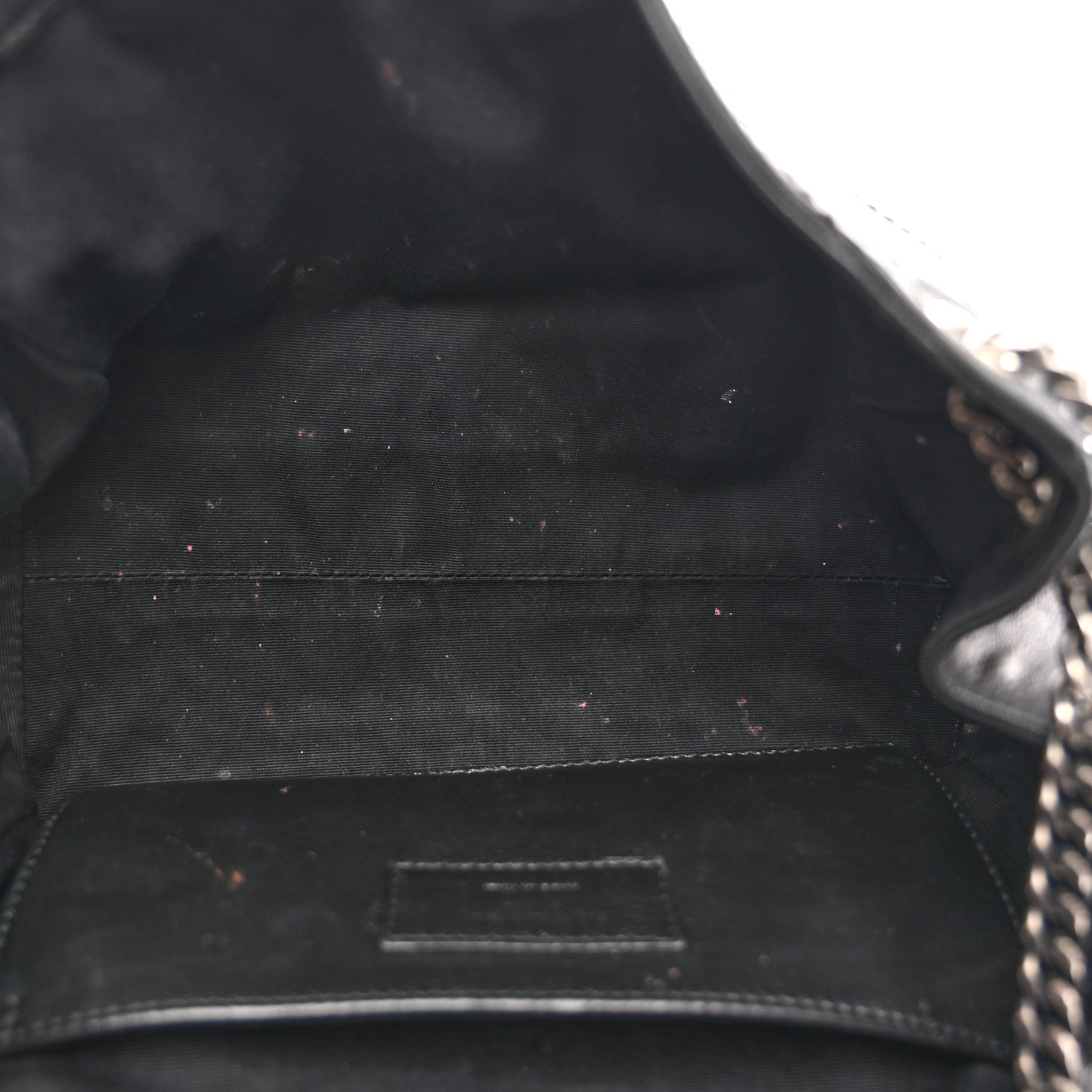 Saint Laurent Pebbled Lambskin Chevron Monogram Small Nolita Black 5 of 15