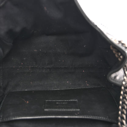 Saint Laurent Pebbled Lambskin Chevron Monogram Small Nolita Black 5 of 15
