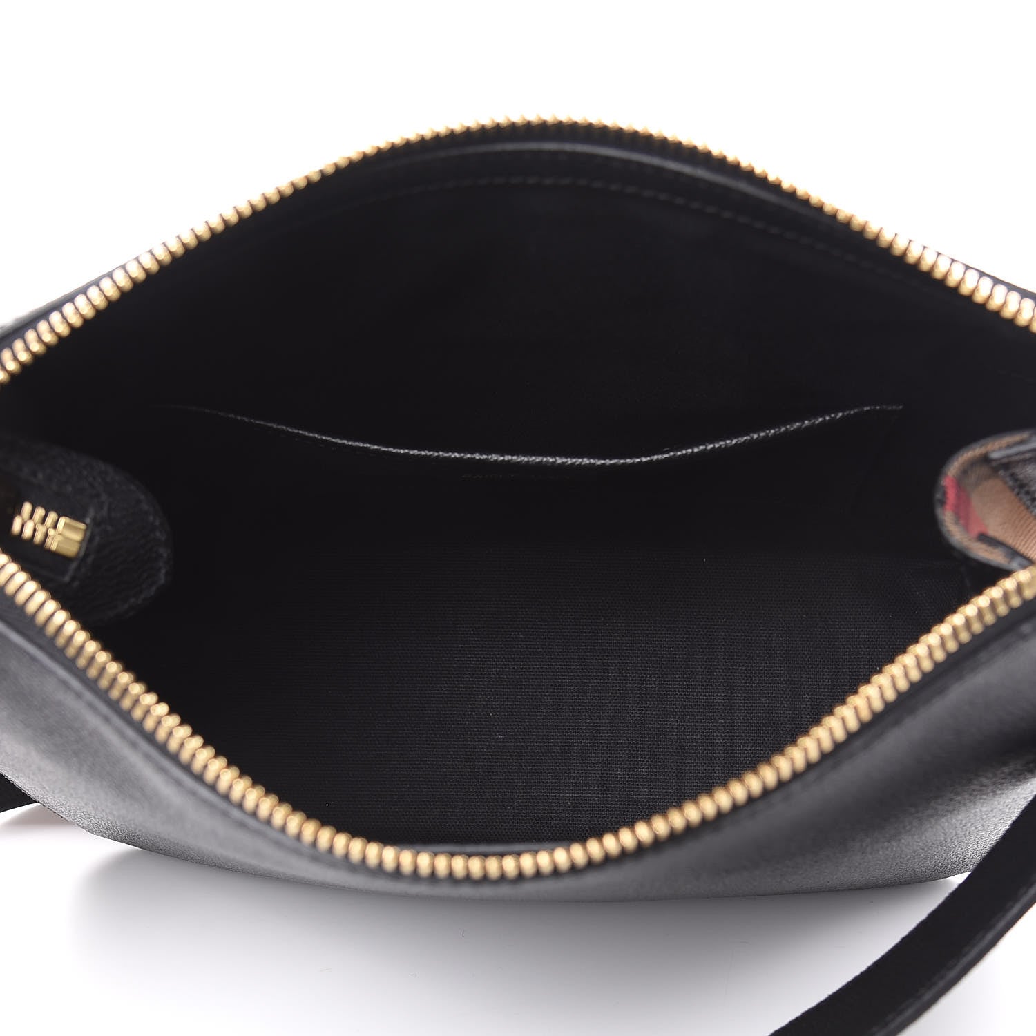 Burberry Soft Grain Calfskin House Check Small Helmsley Crossbody Black 5 of 10
