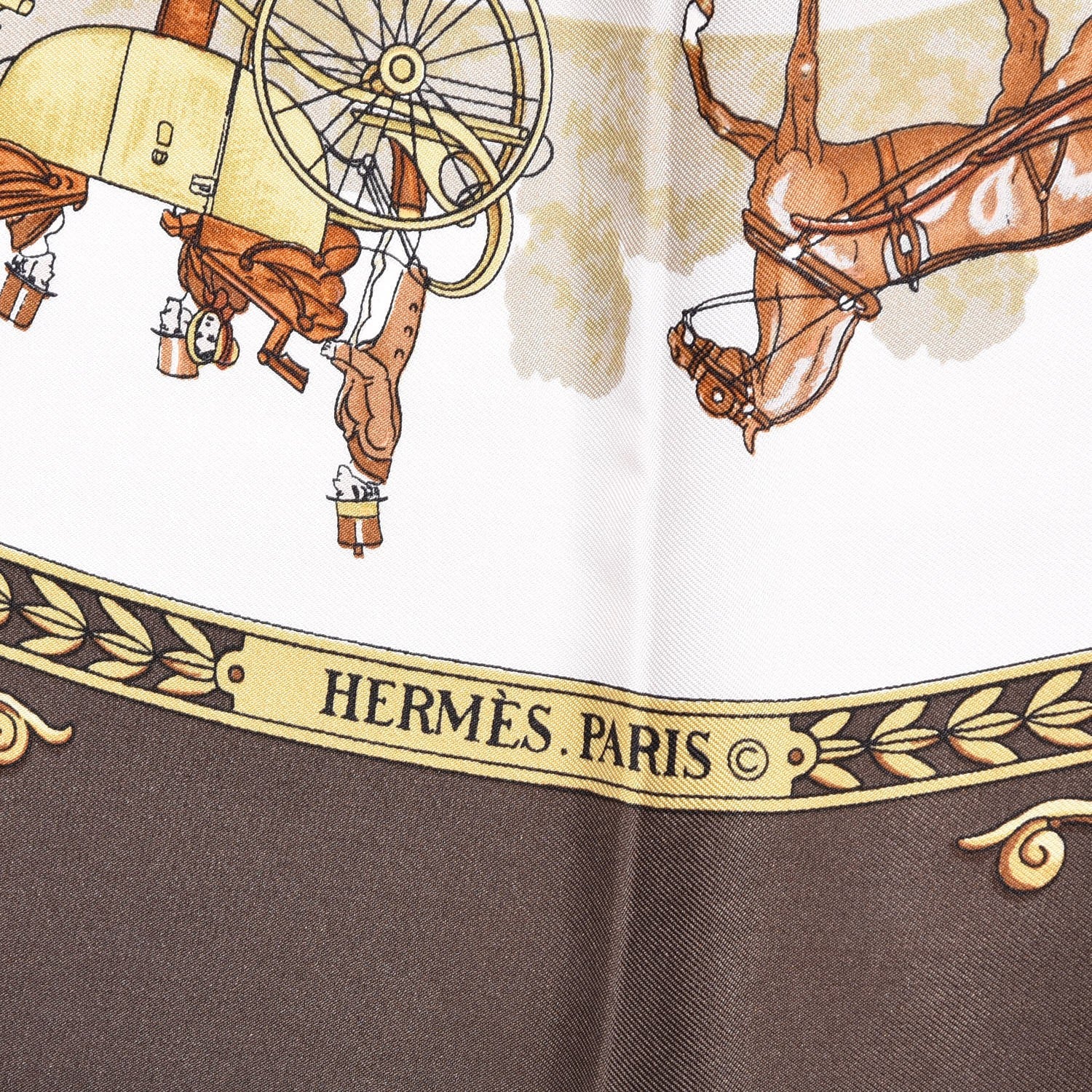 Hermes Silk La Promenade De Longchamps Scarf 90 3 of 4