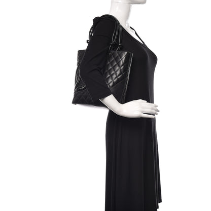 Chanel Calfskin Quilted Medium Cambon Tote Black 2 of 11