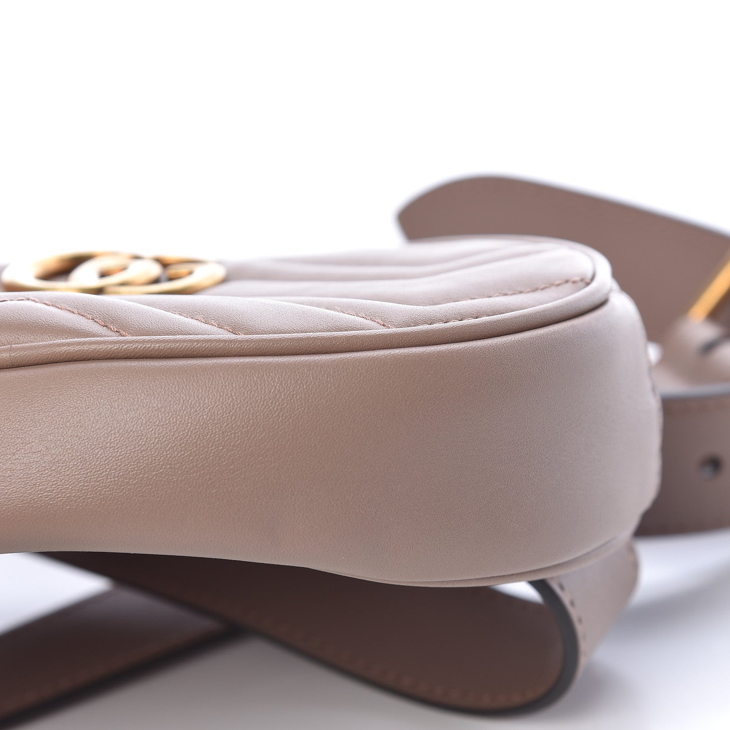Gucci Calfskin Matelasse GG Marmont Belt Bag 85 34 Porcelain Rose 10 of 12