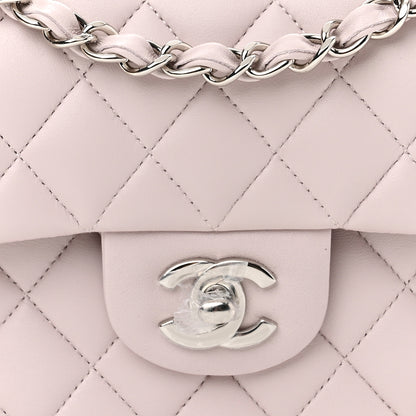 Chanel Lambskin Quilted Small Double Flap Light Purple 8 of 10
