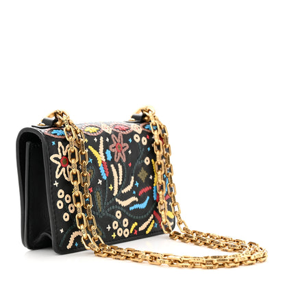 Christian Dior Calfskin Stitched Mini J'Adior Chain Flap Bag Black Multicolor 3 of 10