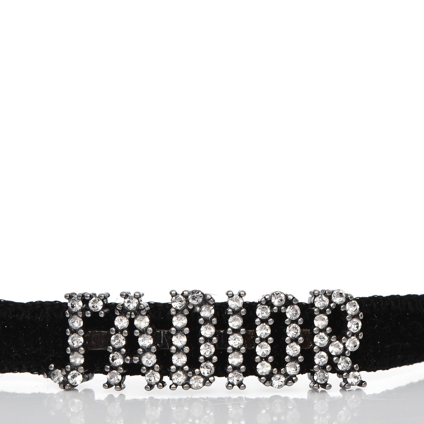 Velvet Crystal J’Adior Choker Necklace Black