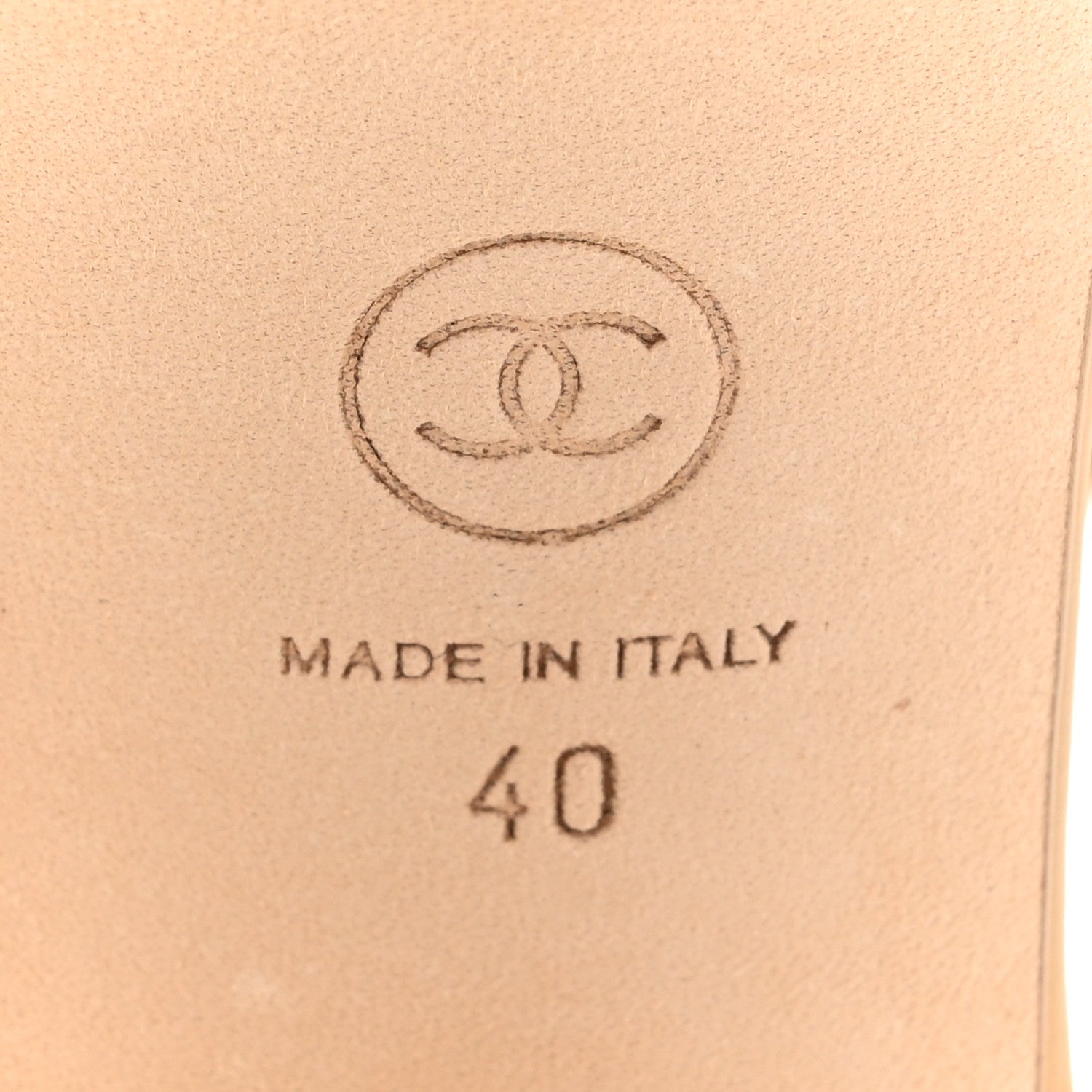 Chanel Lambskin Logo Platform Sandals 40 Beige 7 of 11