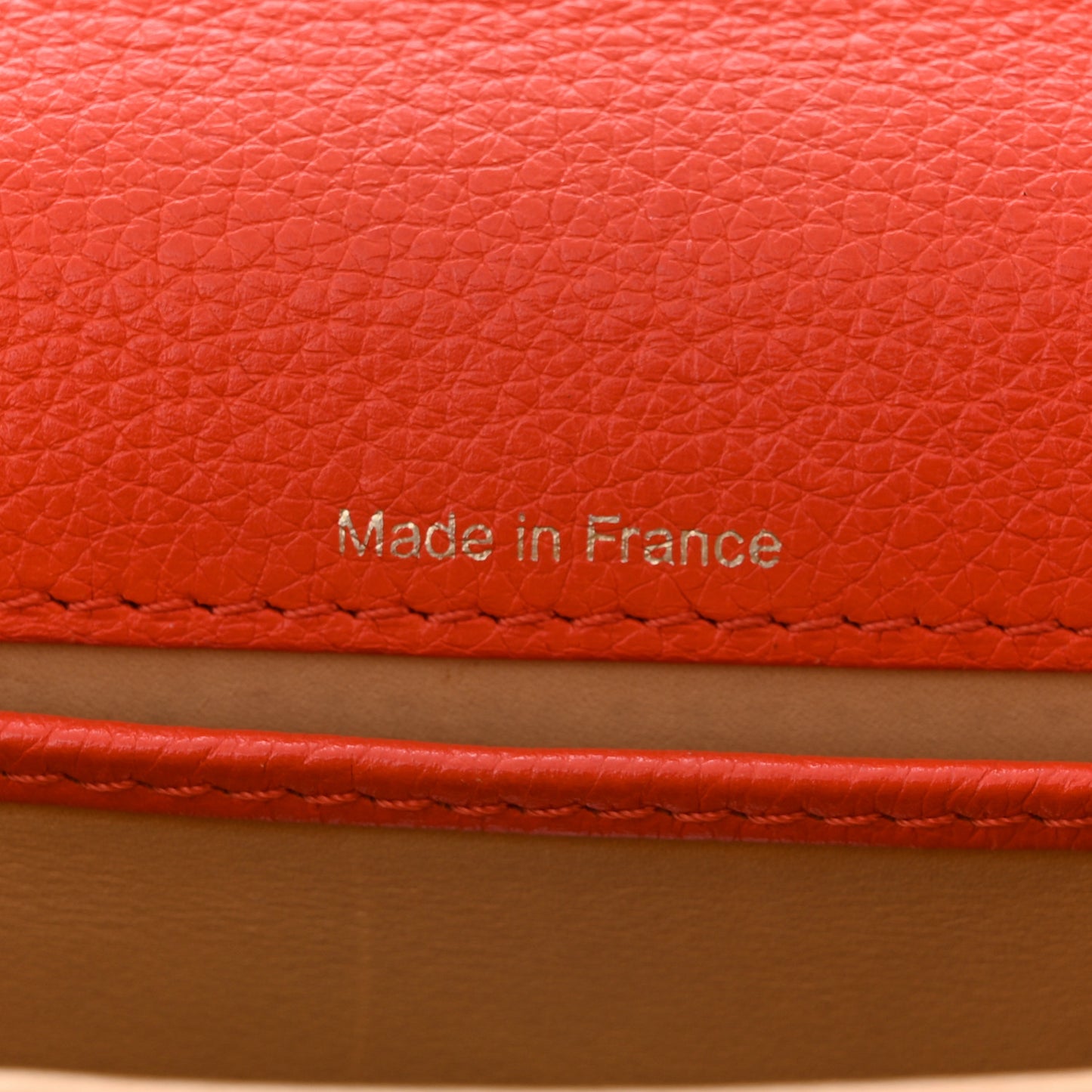 Grained Calfskin Mini Brillant Satchel Red