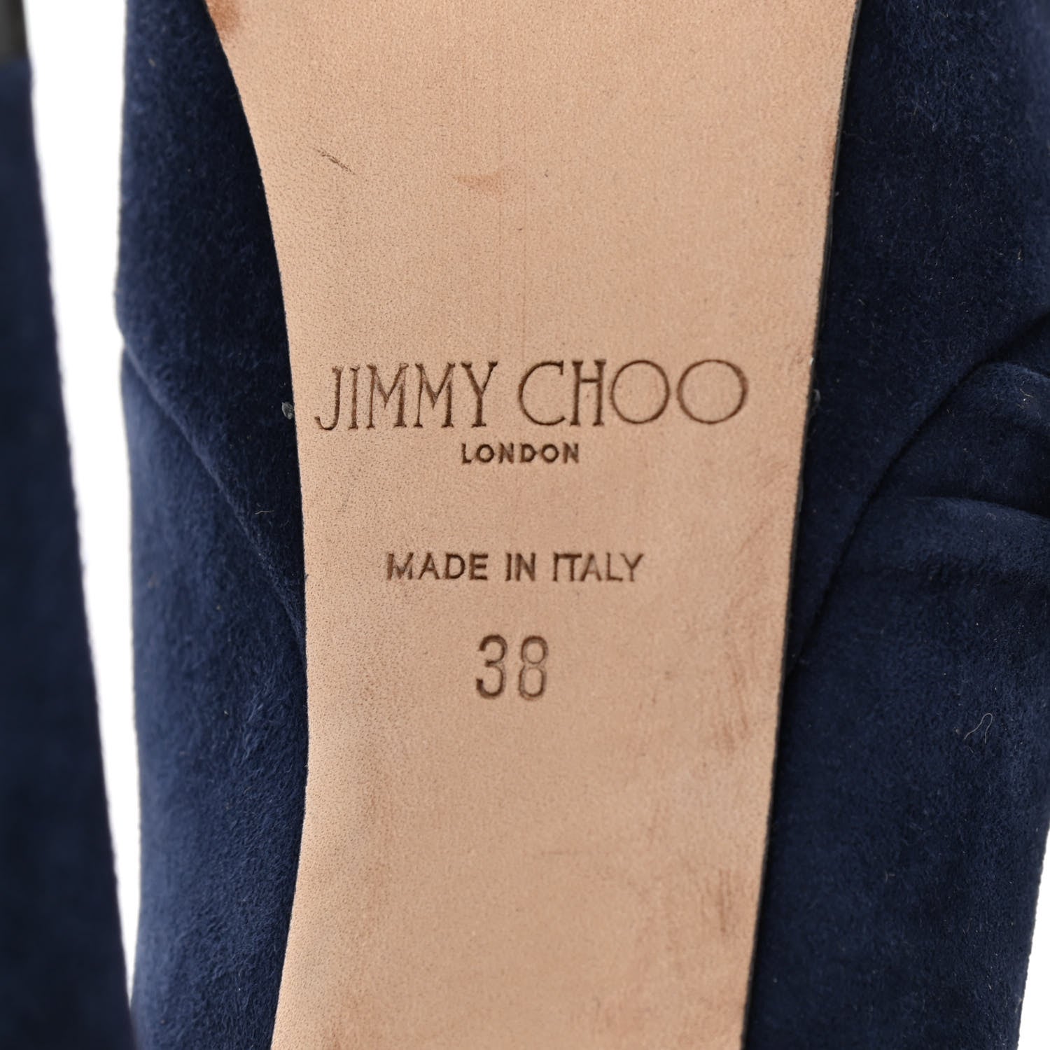 Jimmy Choo Suede Kenedy Pumps 38 Navy 6 of 7