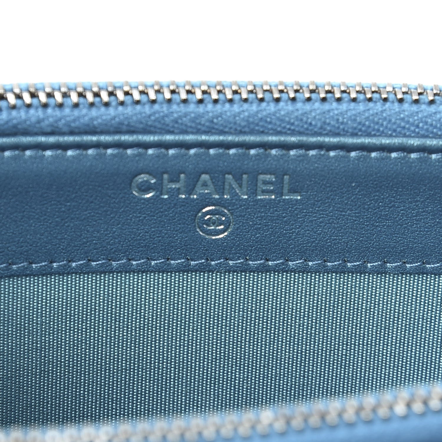 Chanel Metallic Caviar Quilted Small Boy Clutch With Chain Turquoise 9 of 10