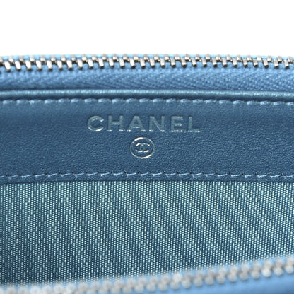 Chanel Metallic Caviar Quilted Small Boy Clutch With Chain Turquoise 9 of 10
